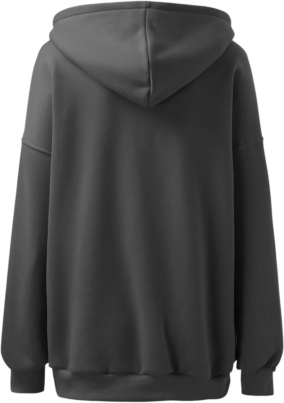 Womens Oversized Hoodie V Neck Sweatshirts 2024 Fall Tunic Pullover Top Trendy Teen Girls Preppy Clothes