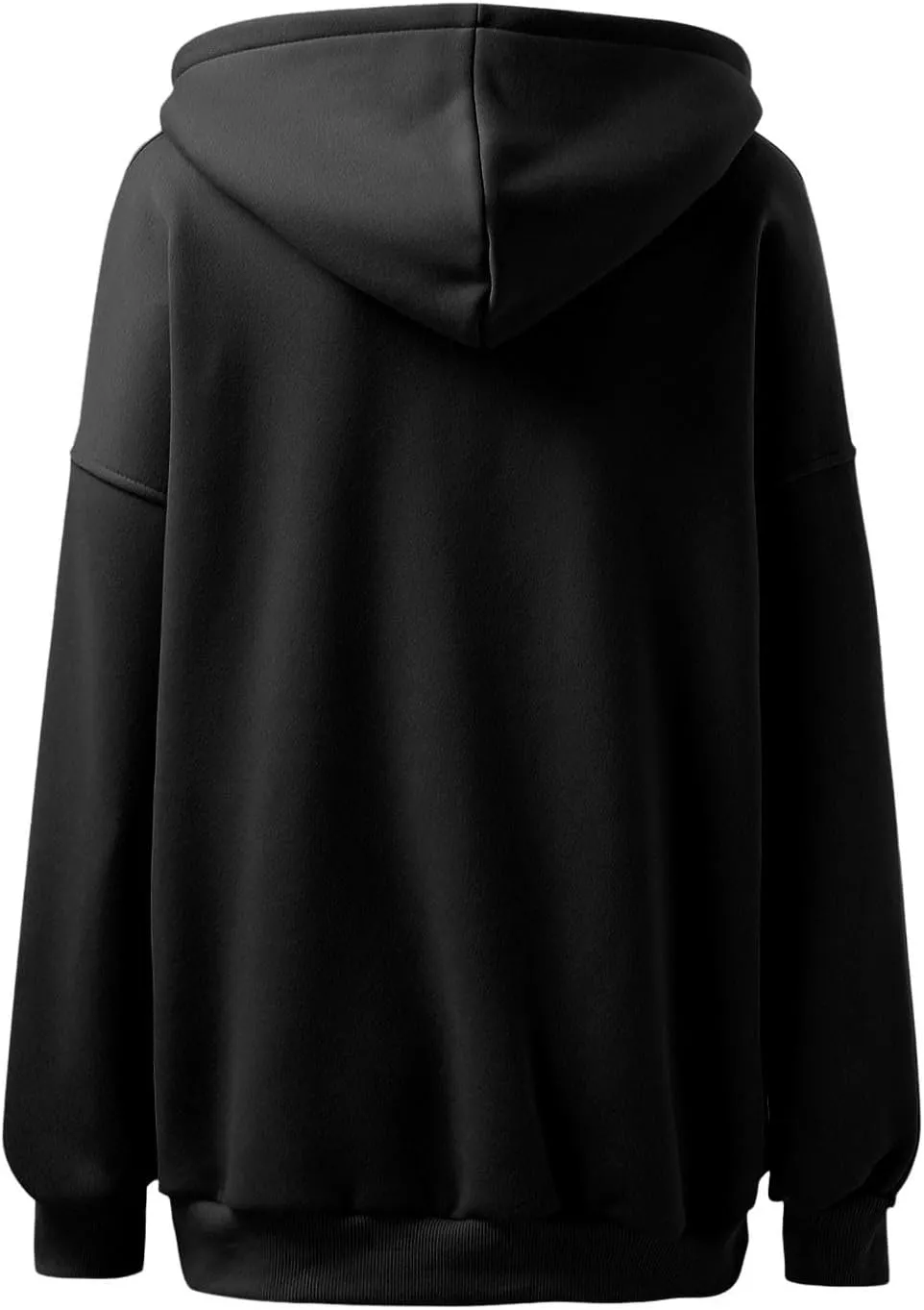 Womens Oversized Hoodie V Neck Sweatshirts 2024 Fall Tunic Pullover Top Trendy Teen Girls Preppy Clothes