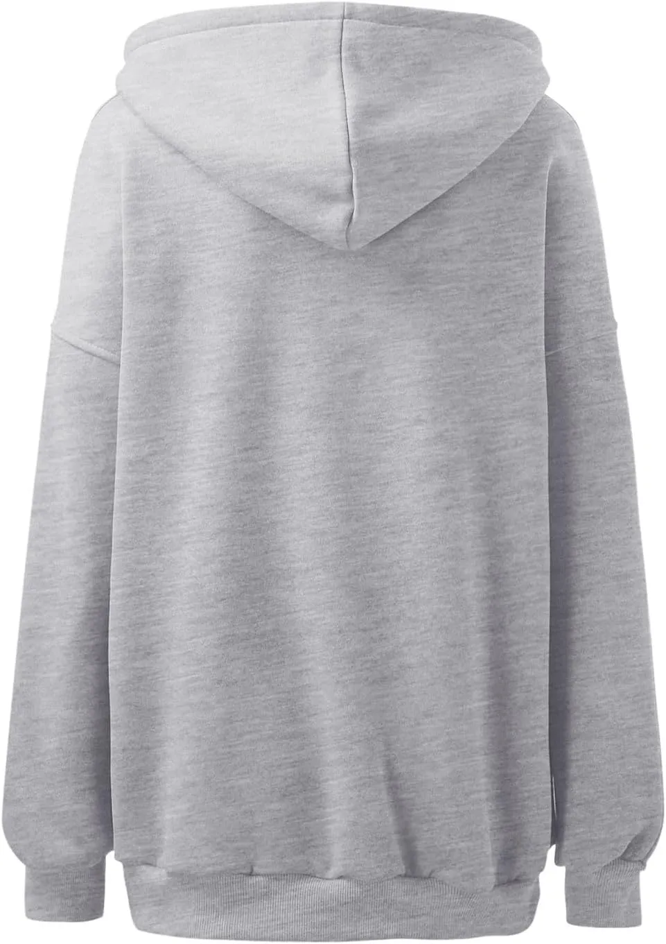 Womens Oversized Hoodie V Neck Sweatshirts 2024 Fall Tunic Pullover Top Trendy Teen Girls Preppy Clothes