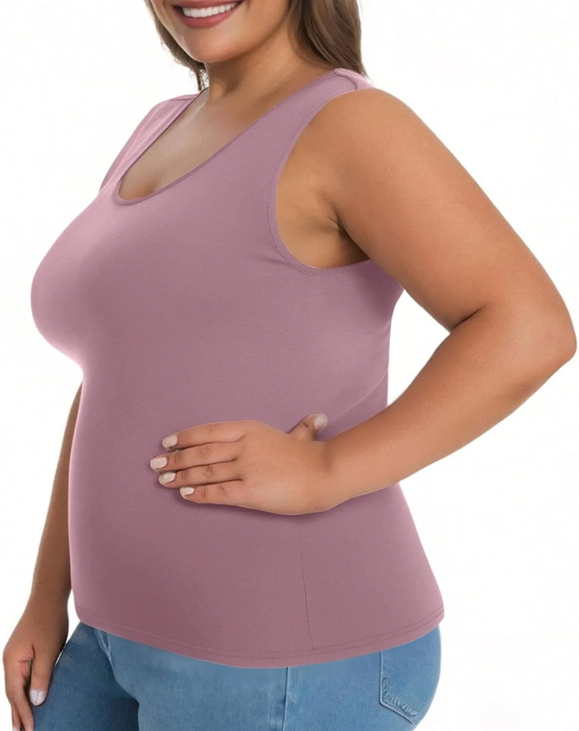 Womens Tank Tops with Built in Bra Plus Size Padded Camisole Shelf Bra Workout Yoga Shirt Casual Basic Undershirt