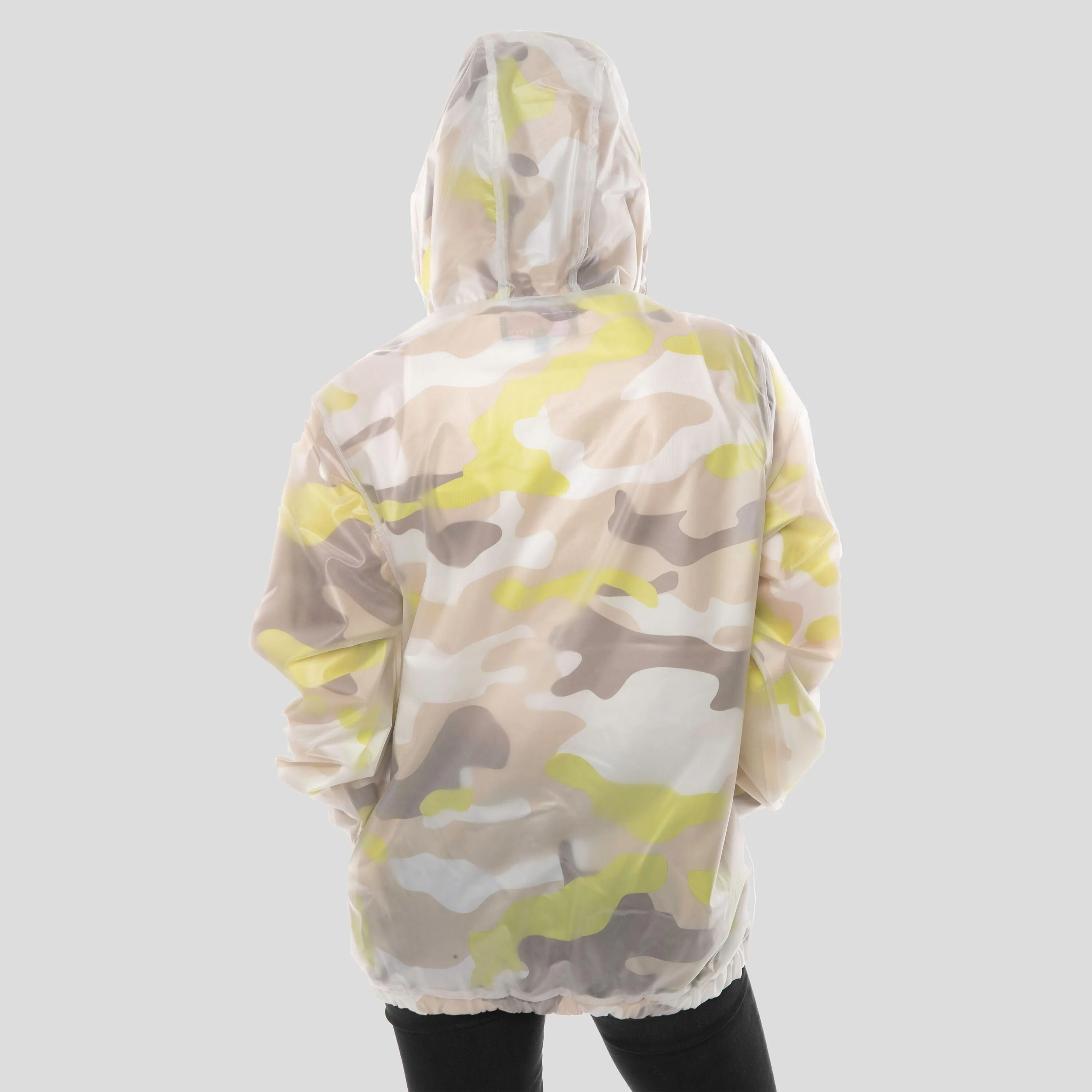 Women's Translucent Camo Print Popover Oversized Jacket - FINAL SALE
