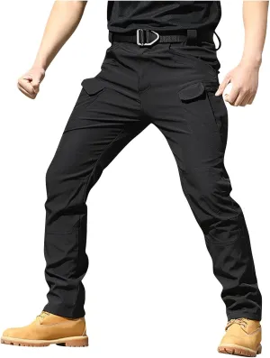 Work Pants for Men Construction Stretch Tactical Pants Multi Pockets Hiking Cargo Pant Water Resistant Trousers