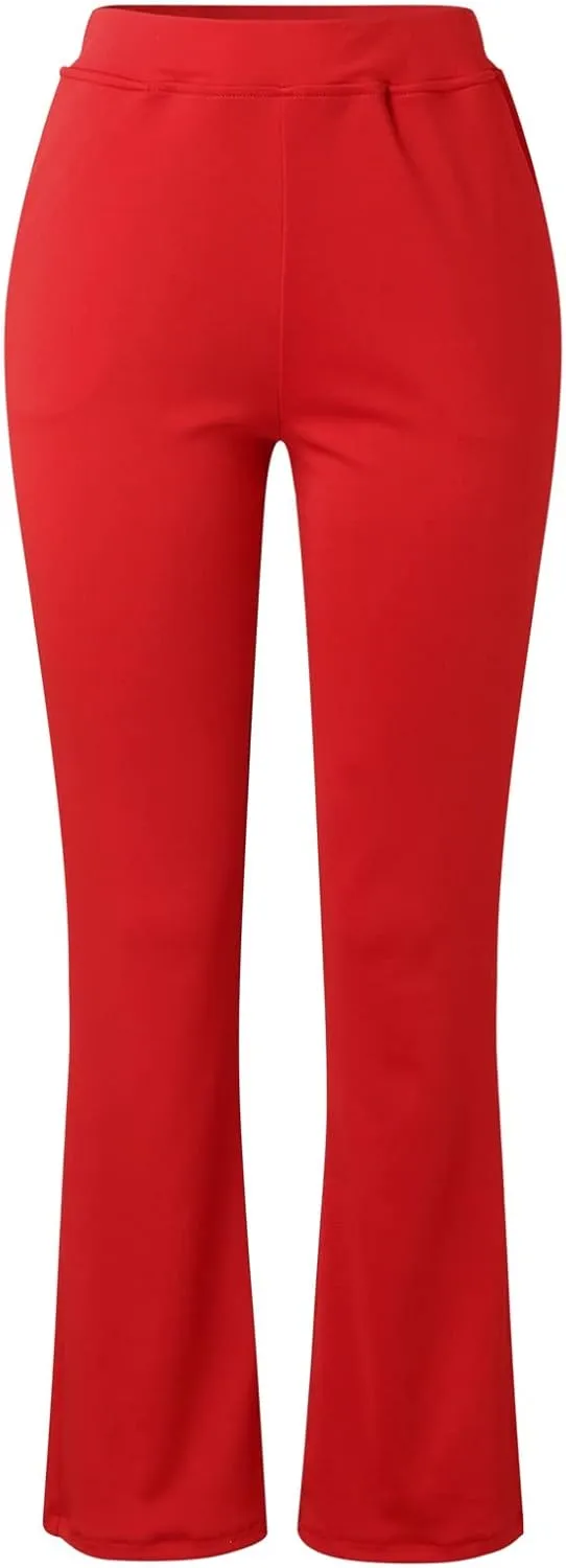 Work Pants Women Long High Waist Business Casual Skinny Slacks Pull On Straight Leg Yoga Trousers Relaxed Fit Pants