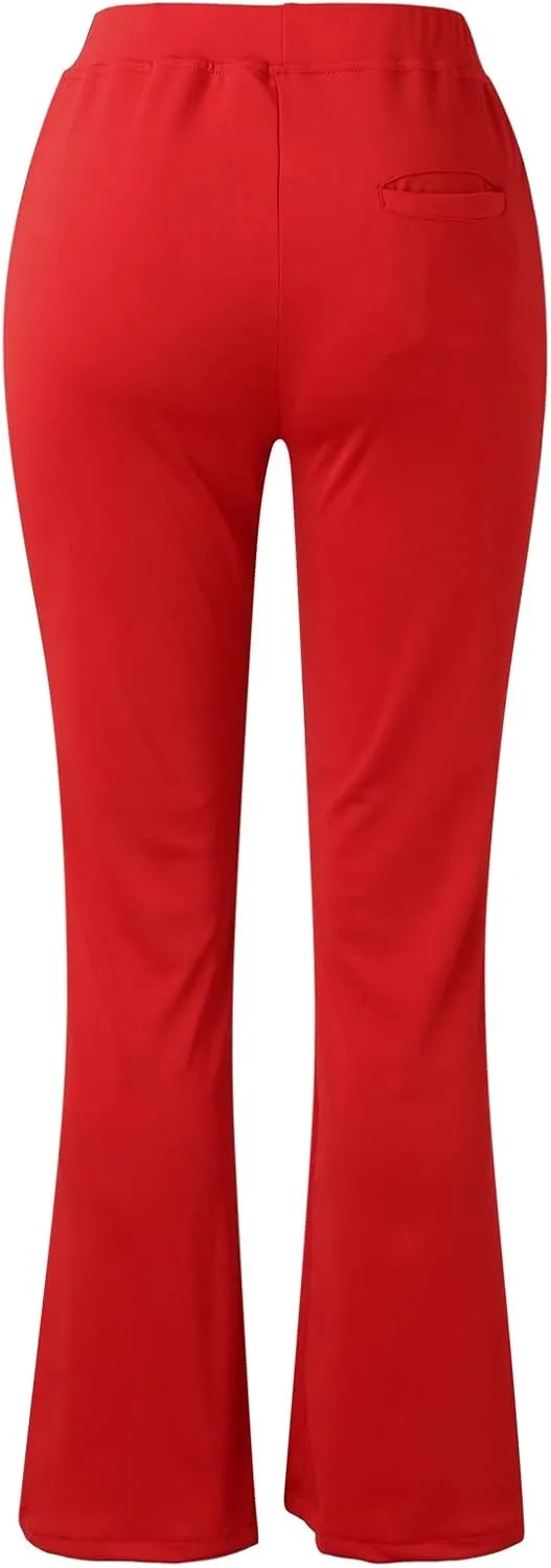 Work Pants Women Long High Waist Business Casual Skinny Slacks Pull On Straight Leg Yoga Trousers Relaxed Fit Pants