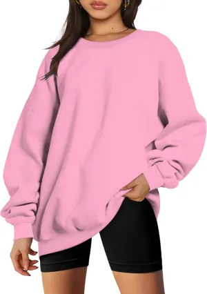 ZDRZK Oversized Sweatshirts For Women Fleece Hoodies Trendy 2023 Long Sleeve Crewneck Pullover Comfy Sweater y2k Clothes