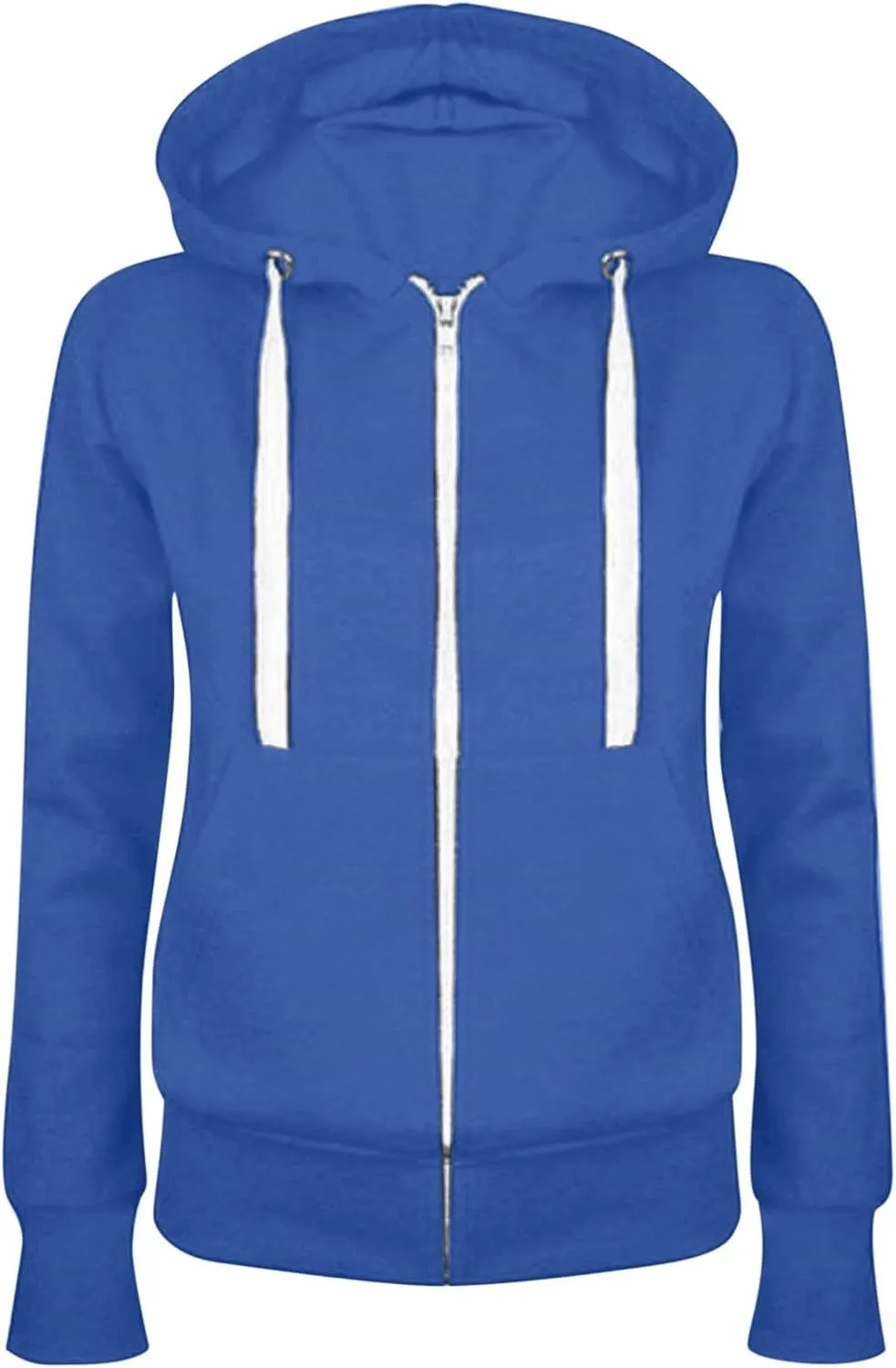 Zip Up Hoodies for Women 2024 Oversized Casual Fall Sweatshirts Fleece Long Sleeve Hooded Pullover with Pockets