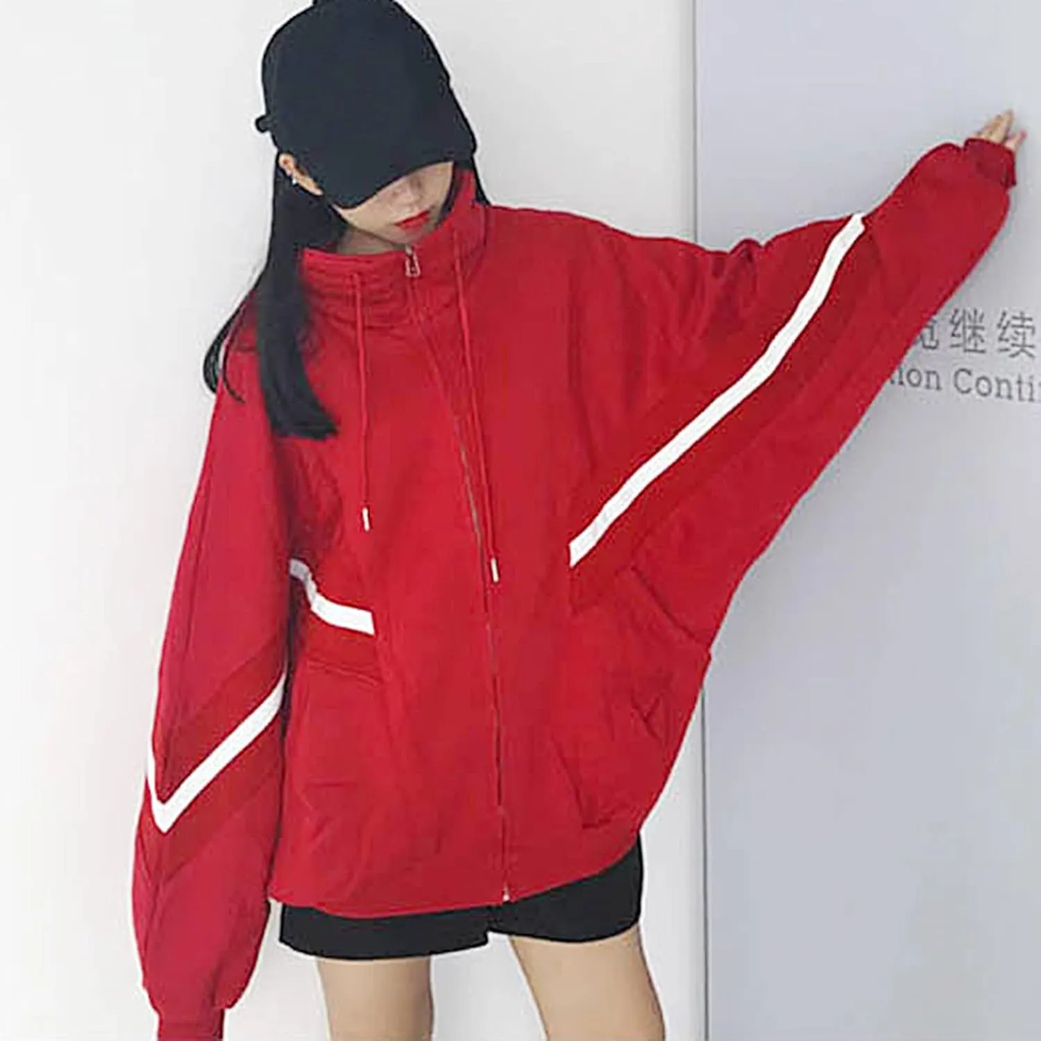 Zip Up Hoodies for Women Plus Size Oversized Aesthetic Cute Y2K Hoodies Teen Girls Trendy Baggy Sweatshirt Emo